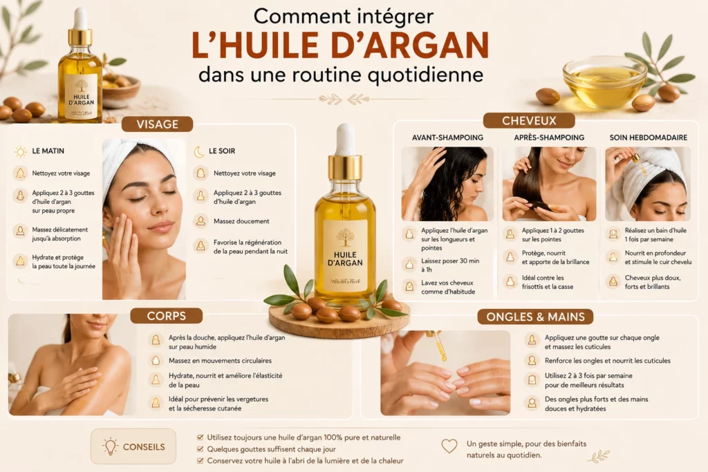 Comment intégrer l’huile d’argan dans une routine quotidienne