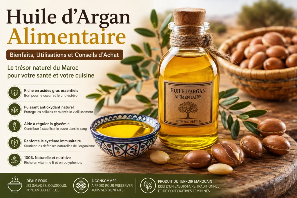 Huile d’Argan Alimentaire Guide , Bienfaits
