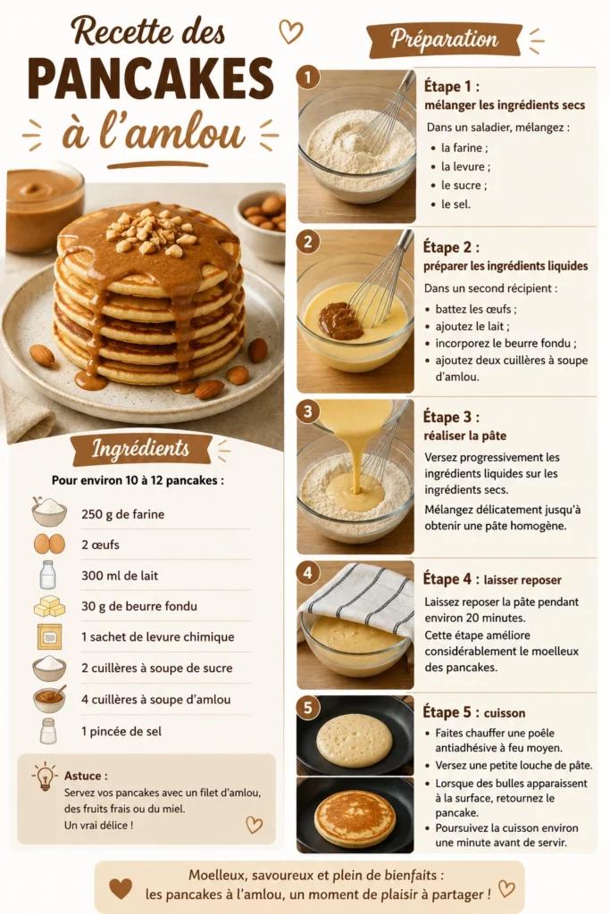 Pancakes à lamlou recette simple Pancakes à l'amlou recette simple